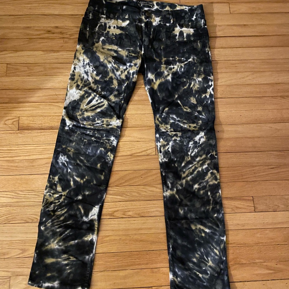 Navy blue and yellow Robin jeans size 36-32